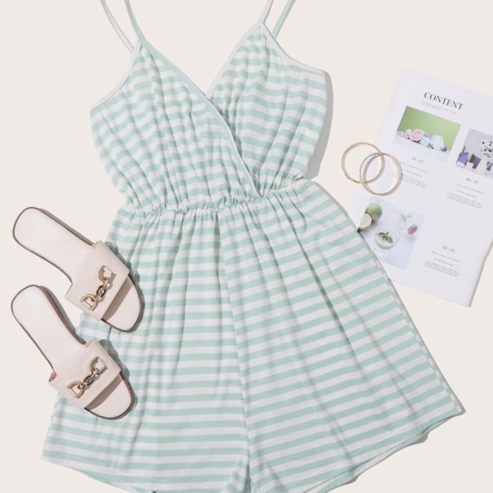 Stripes cami romper